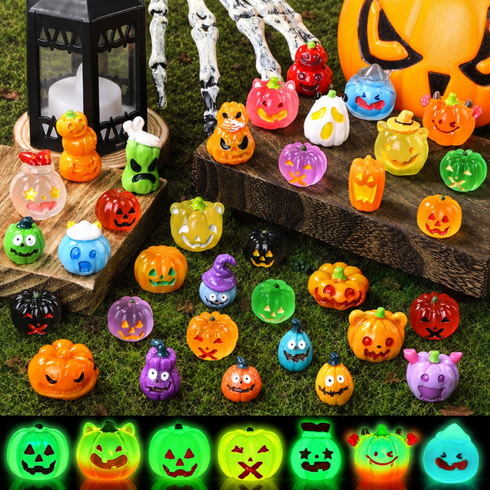 Halloween Mini Fantôme Lumineux en Résine, Figurines Fantômes Miniatures, Décorations Lumineuses, Petits Ornements Citrouille en Résine Lumineuse, Kit Décoratif pour Décoration Jardin Maison (F 1PC Halloween Mini Fantôme Lumineux en Résine, Figurines Fantômes Miniatures, Décorations Lumineuses, Petits Ornements Citrouille en Résine Lumineuse, Kit Décoratif pour Décoration Jardin Maison (F 1PC