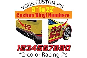 2-Color Custom Vinyl Racing Number Decals