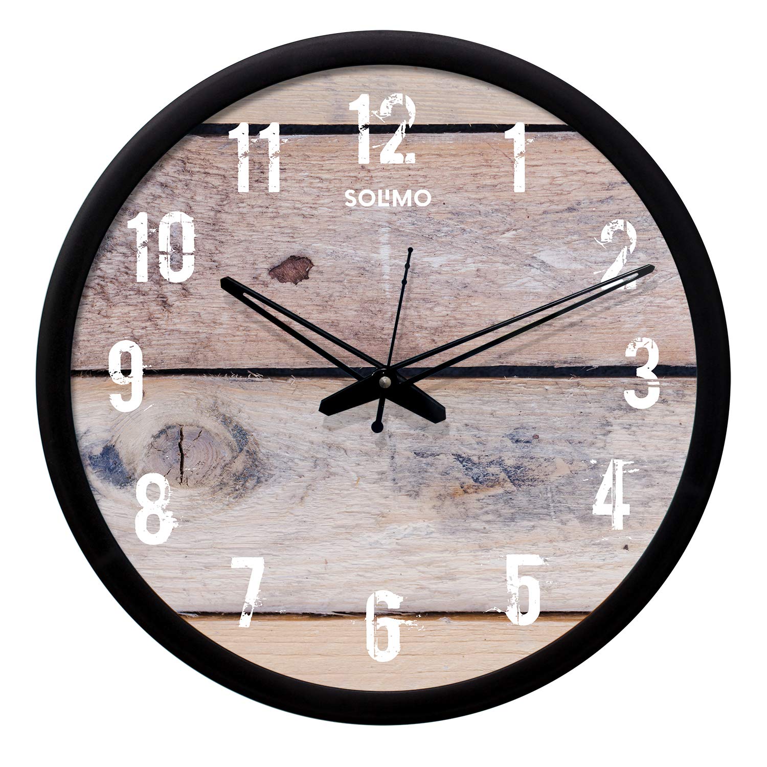 Amazon Brand - Solimo 12-inch Wall Clock - Designer (Silent Movement, Black Frame) (B08GL16RDS) Amazon Price History, Amazon Price Tracker