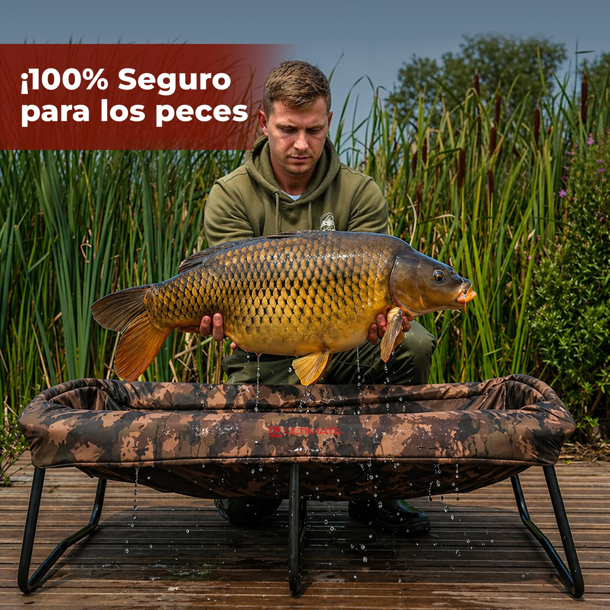 Cuna Plegable Carpa Camo Carpfishing
