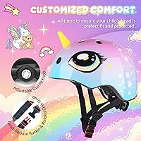 Vista 54 de Casco de bicicleta para niños pequeños, ajustable y multideportivo para niños y niñas, 2 tamaños