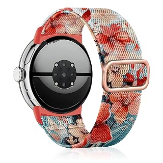 Nylon Band Compatibel with Google Pixel Watch 2/1/3 4 (41mm) Google Pixel Watch 4 3 (45mm),Elastic Adjustable Bands for Men/Women - Amazon product rated Grade A