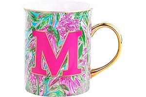 Lilly Pulitzer's Initial Ceramic Coffee Mug: The Perfect Start to Your Day