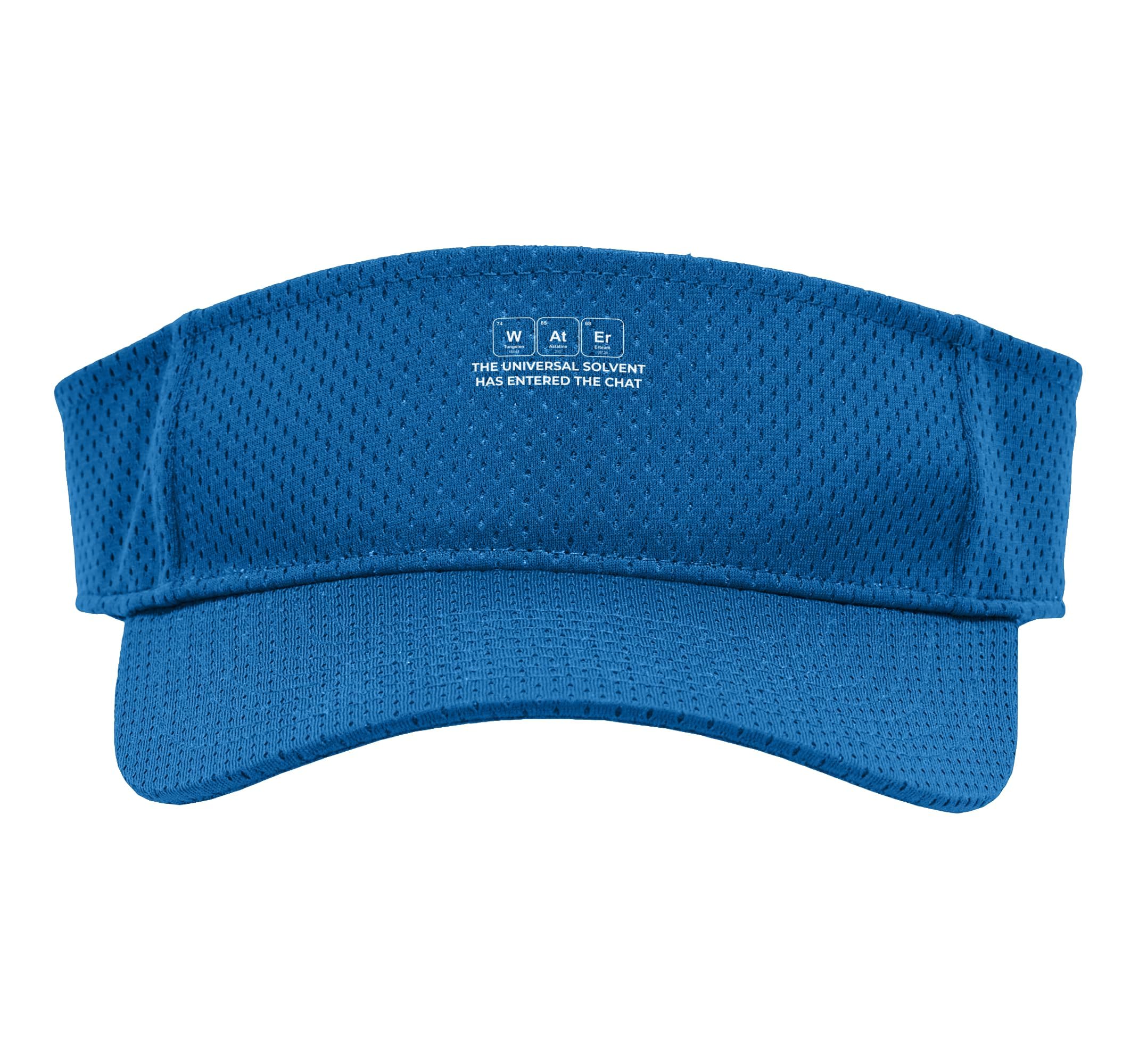 Water Periodic Table Pun Biochem Pre Med Student Design Sport Sun Visor Adult One Size Royal Blue