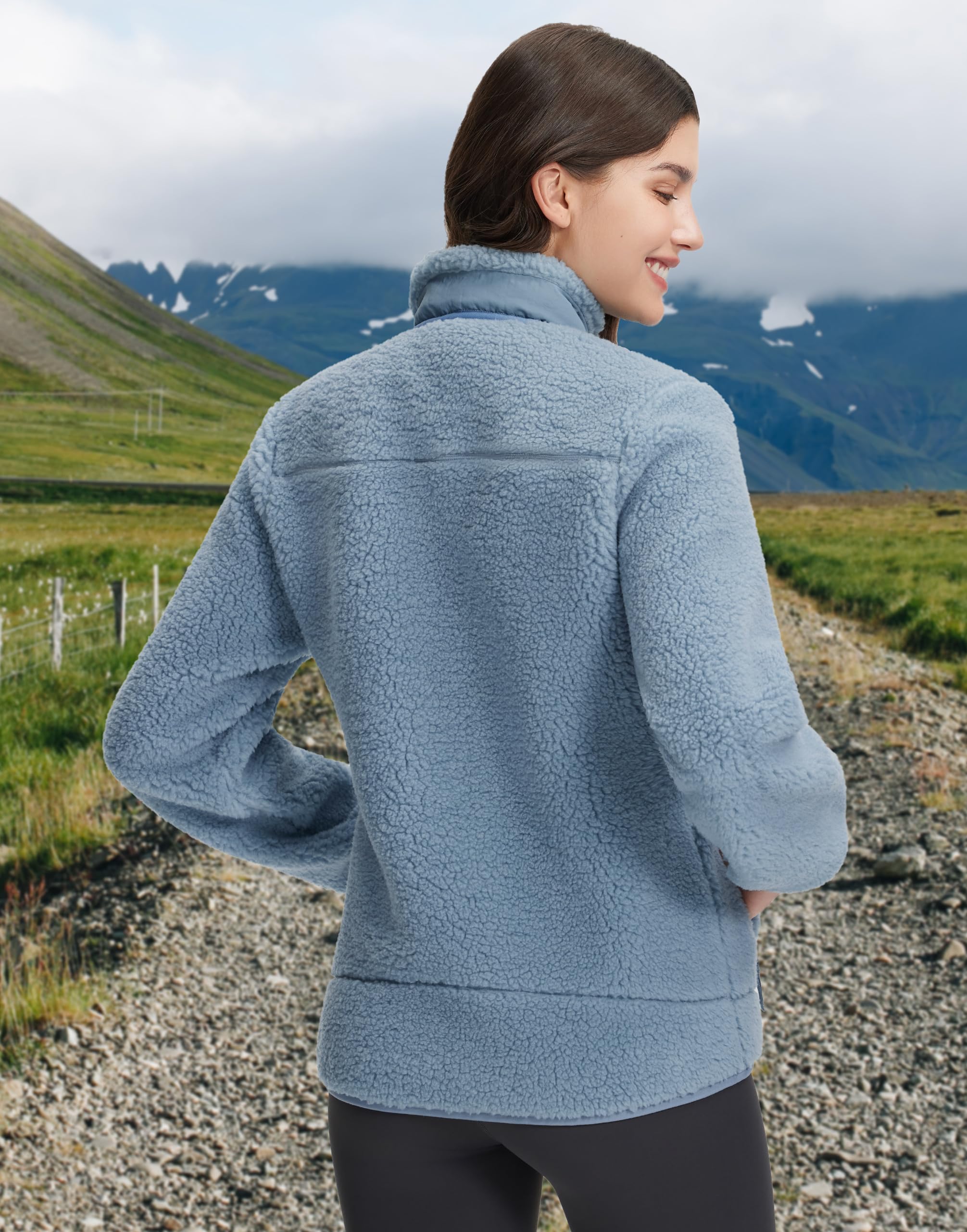 Pioneer Camp Outdoor Fleecejacke für Damen, Windabweisend, Hochwertig (550g), Elastische Bündchen & Saum - Warme Winterjacke für Alpine Aktivitäten & Alltag
