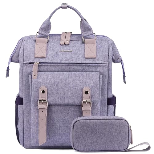 LOVEVOOK Laptop Backpack Purse for Women (Purple)