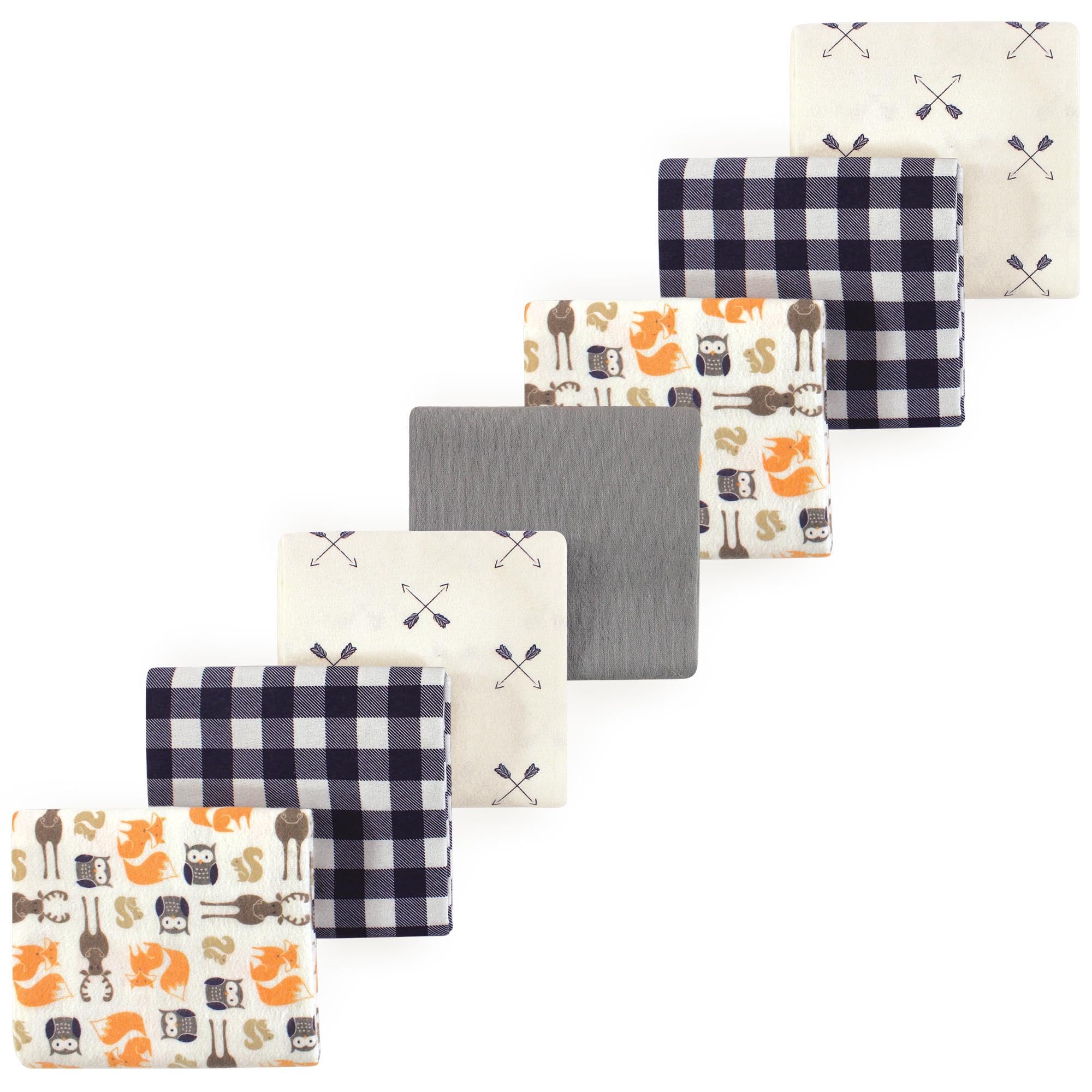 Luvable Friends Little Treasure Flannel Receiving Blankets 7pk