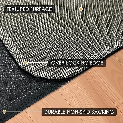 Miniatura 3 de Kuyal Tapete para silla de oficina para suelo de madera dura, 36 x 48 pulgadas, tapete resistente para silla de escritorio para oficina y hogar,