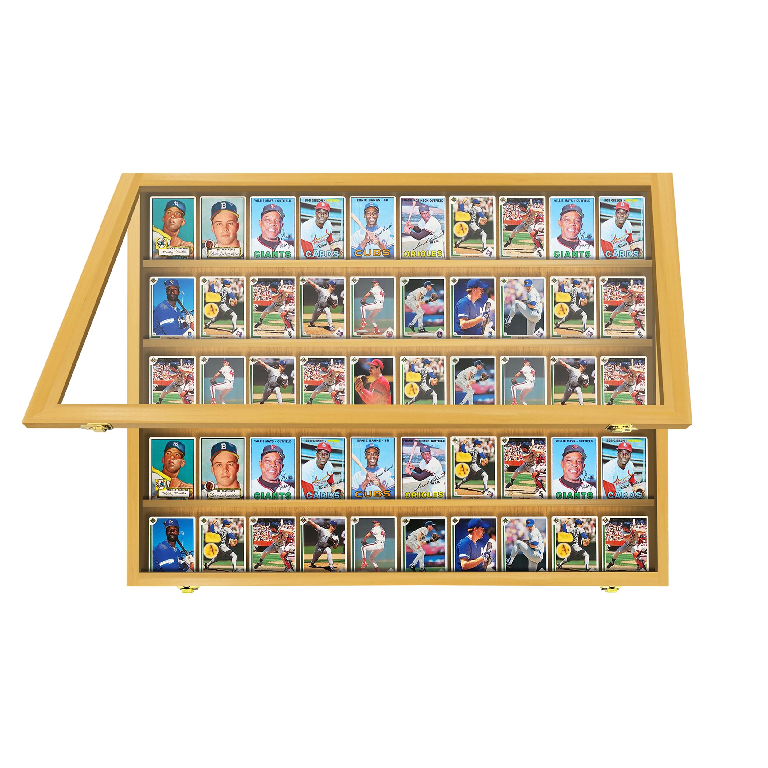 Baseball Card Display Case Trading Card Storage Box Sports Card Case PENNZONI - Sports Card Display Frame Lockable - 70 Ungraded Cards Case With UV Protection. Card Display For Football & Basketball Baseball Card Display Case Trading Card Storage Box Sports Card Case PENNZONI - Sports Card Display Frame Lockable - 70 Ungraded Cards Case With UV Protection. Card Display For Football & Basketball