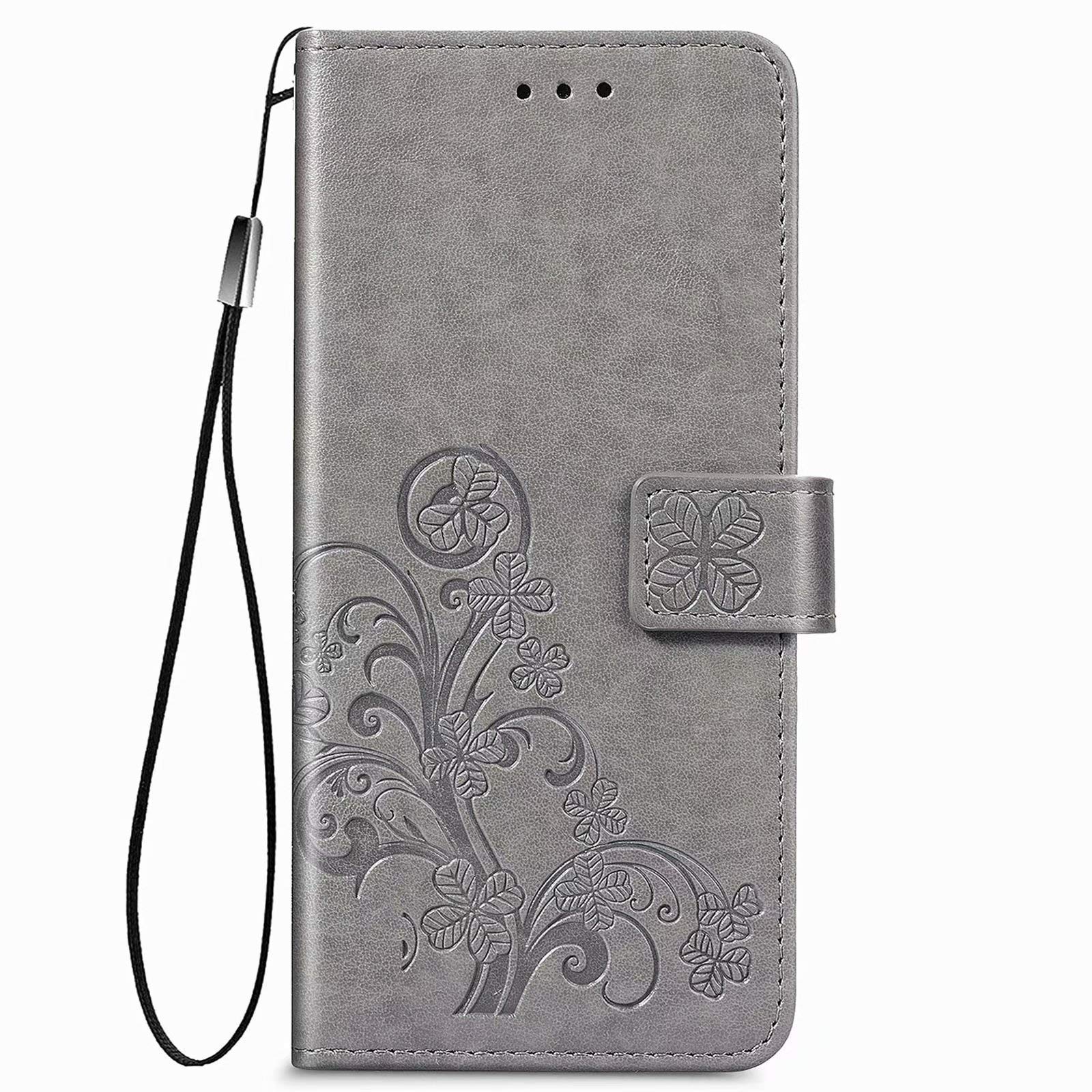 BAIDIYUCase for Tecno Spark 6 Go Phone Case, Card Slots, Kickstand Feature, Luxury PU Leather Wallet Case Flip Folio Cover, Cover for Tecno Spark 6 Go.(Gray)