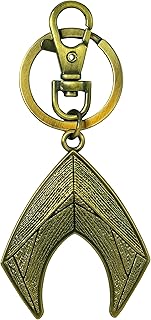 DC Justice League Movie Aquaman Logo Pewter Key Ring Accessory