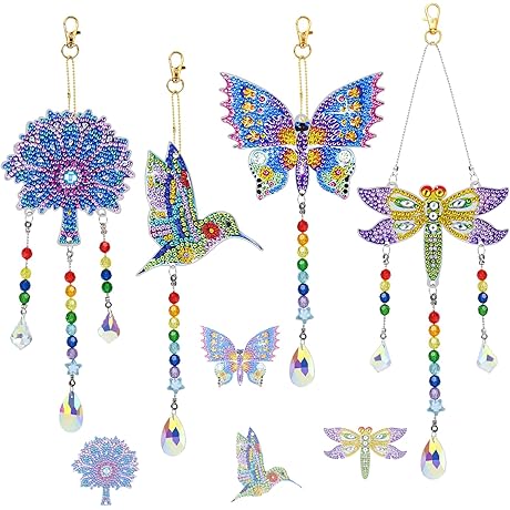 Kid's Suncatcher Painting & Diamond Art Craft Kits