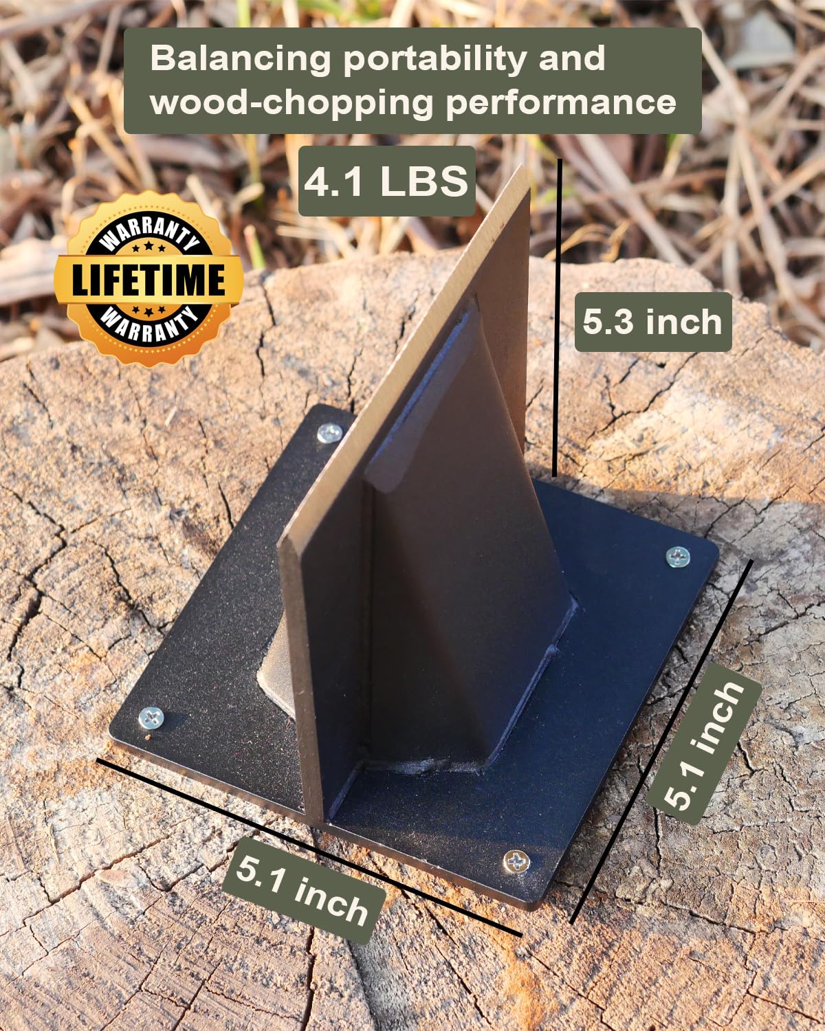 Divisor de leña para leña, cortador de madera de acero resistente sin hacha, herramienta manual de cuña segura con guantes resistentes a cortes