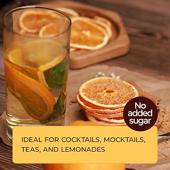 Premium Dried Orange Slices Dehydrated Oranges 2.5 OZ (71g) - 100% Natural Gluten Free Fruit Snacks Made in US Dry Oranges No Sugar Added - Healthy Dried Citrus Slices for Cocktails Crafts Potpourri - 2 Pack