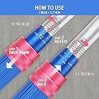 Vista 2 de Llave dinamométrica para bicicleta, 1/4, 10-90 IN.LB (1.1-10.1NM), llave dinamométrica de clic para bicicleta de carretera y montaña, estuche