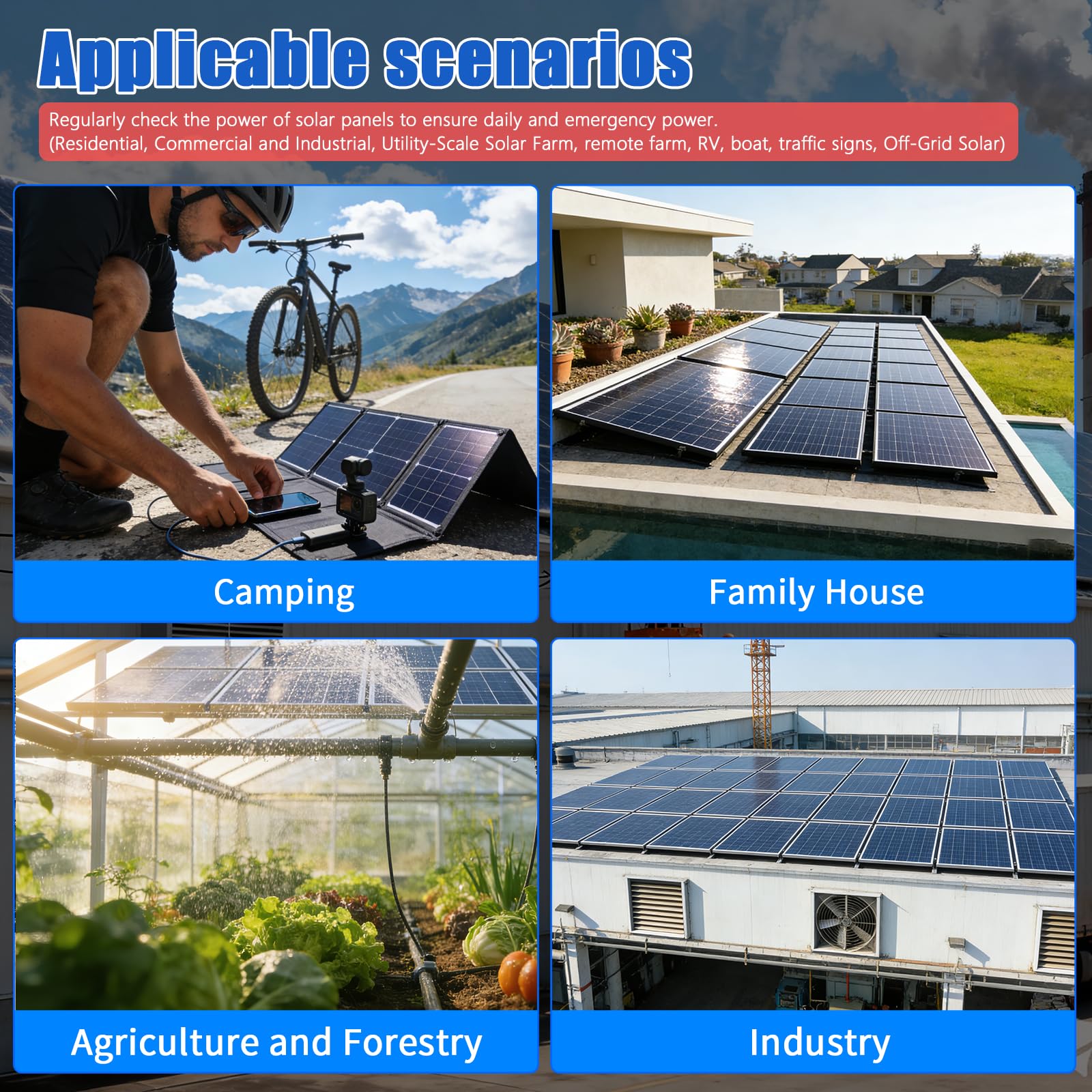 SK-705 Tester MPPT Solare per Moduli Fotovoltaici – 1000 W, Max 80 V DC, 35 A, Misurazione Automatica e Manuale, Voc Isc Vmp Pmax, Display LCD da 3,2", Tester FV Portatile