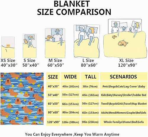 Miniatura 4 de Capybara Anatomy - Manta de franela de felpa acogedora y cálida para cama y sala de estar, regalos para amantes de Capybara para Halloween, Navidad,