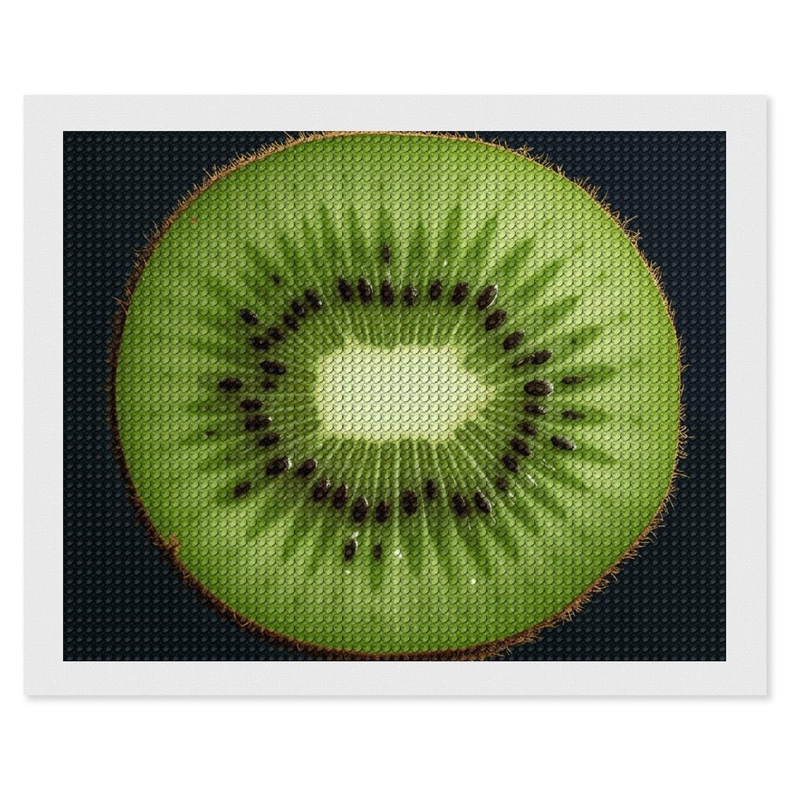 NONHAI Diamond Painting Kits for Adults - DIY Diamond Art Kits for Beginners - Full 5D Paint Drill Diamond Dots Paintings- Kiwi Slice Diamonds Pictures Gem Art and Craft Wall Decor 16"x20"