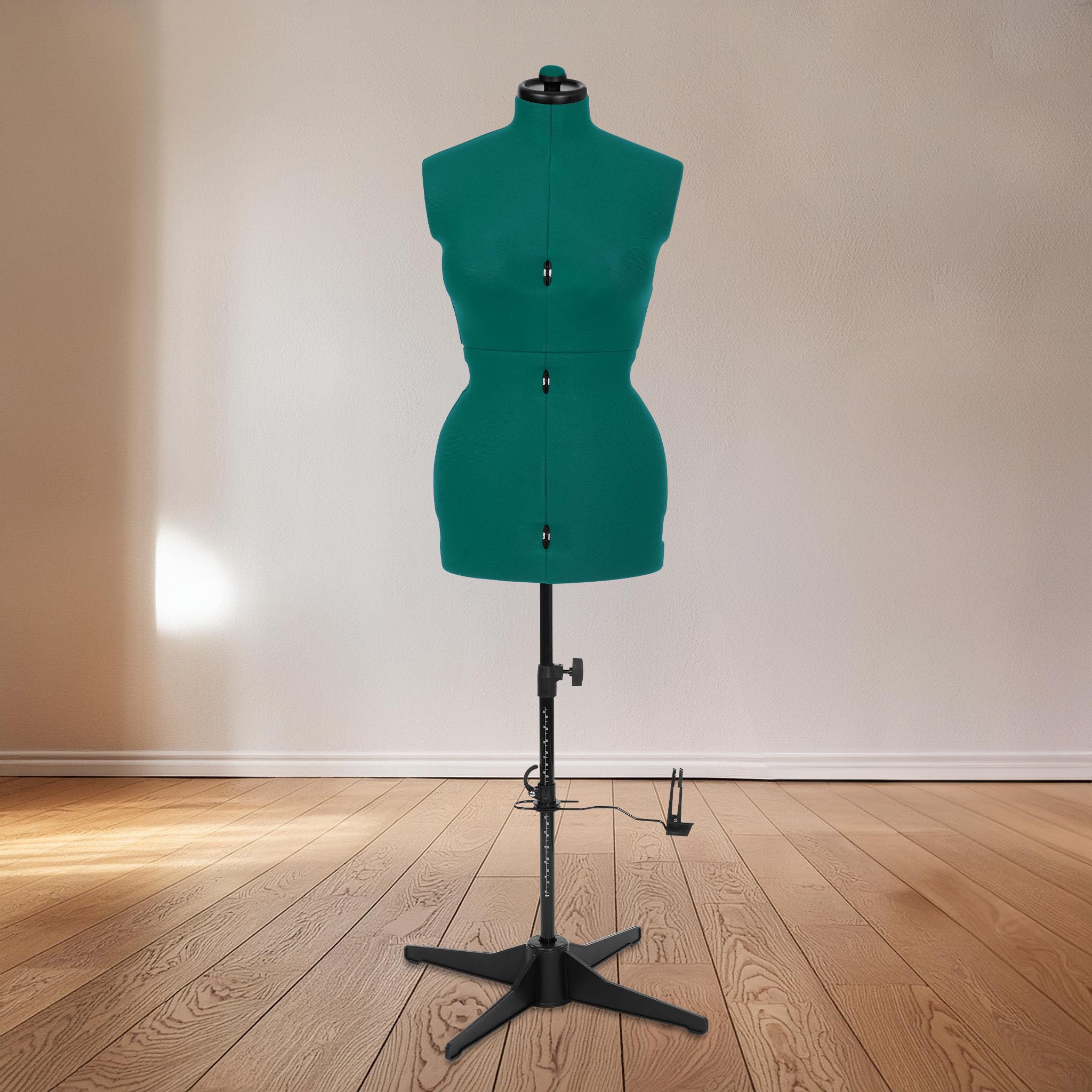 Schneiderpuppe Supa Fit Damen Gr. M (42-48), weiblicher Torso, Büste, verstellbare Drehregler, individuelle Anpassung an Hals, Taille, Brust, Hüfte (türkis, M)