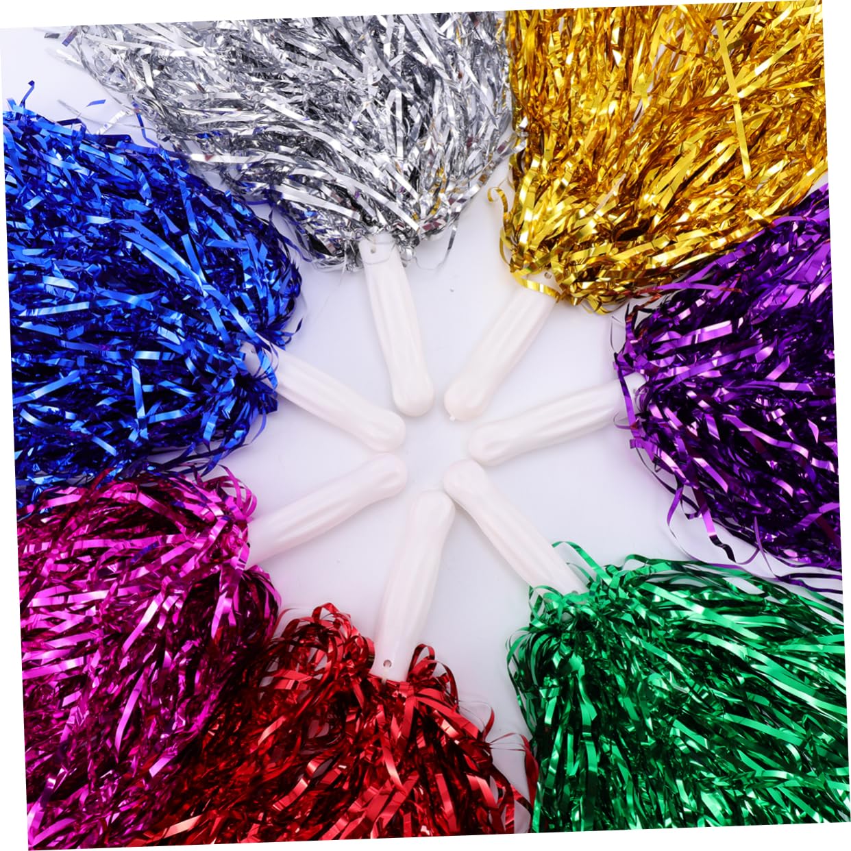 VANZACK 14pcs Cheerleading Flower Ball Aerobics School Sports Meet Props Light Pink Cheer Poms Cheer Bows for Dance Ball