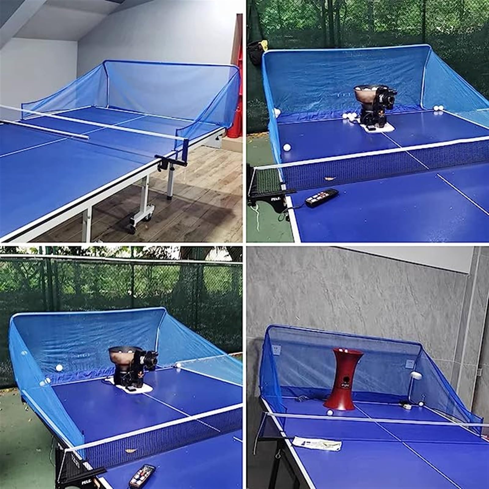 Red para atrapar Pelotas de Tenis de Mesa,Entrenamiento portátil de Tenis de Mesa Se Fija a la Mesa de Ping Pong para Recoger Las Pelotas Durante el saque del Robot de Tenis de Mesa