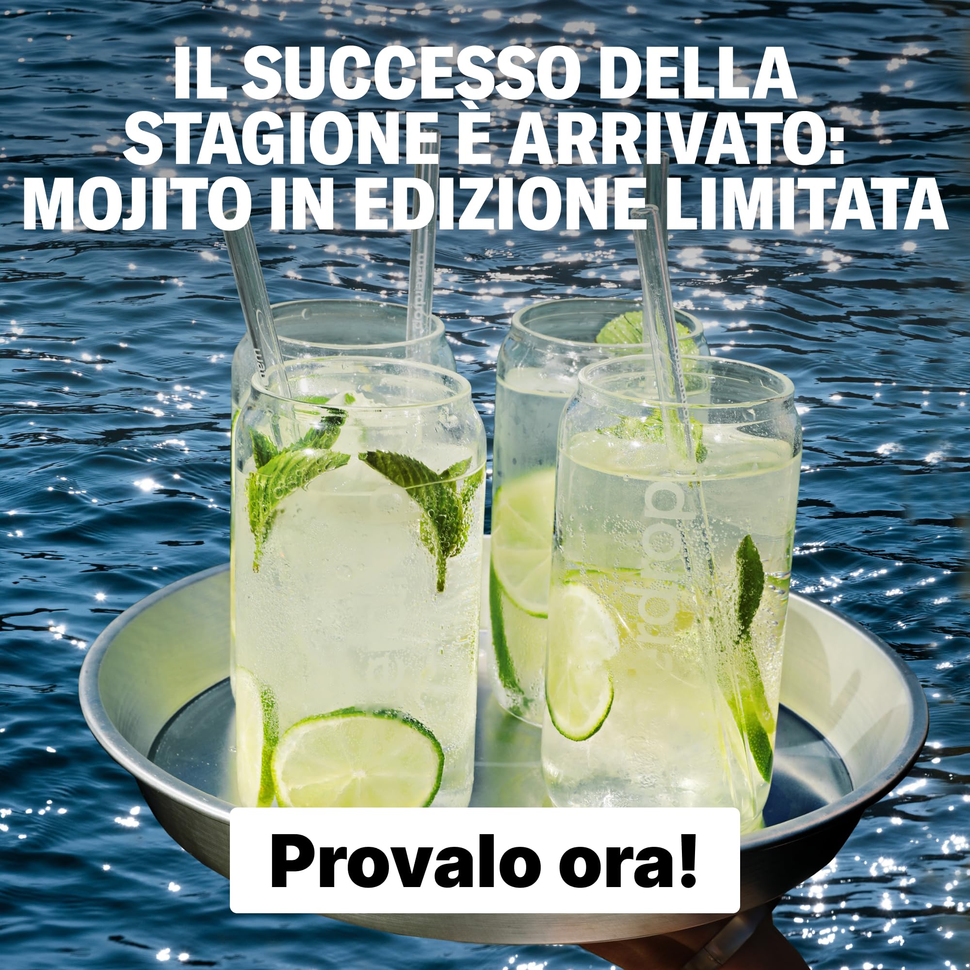 waterdrop® Mojito Set - Cubetti per Acqua - 36 Cubi Mojito, Fragola & Mora - Bevanda Analcolica Zero Alcol - Alternativa Analcolica all’Acqua Tonica - Senza Zucchero con Vitamine C & B12