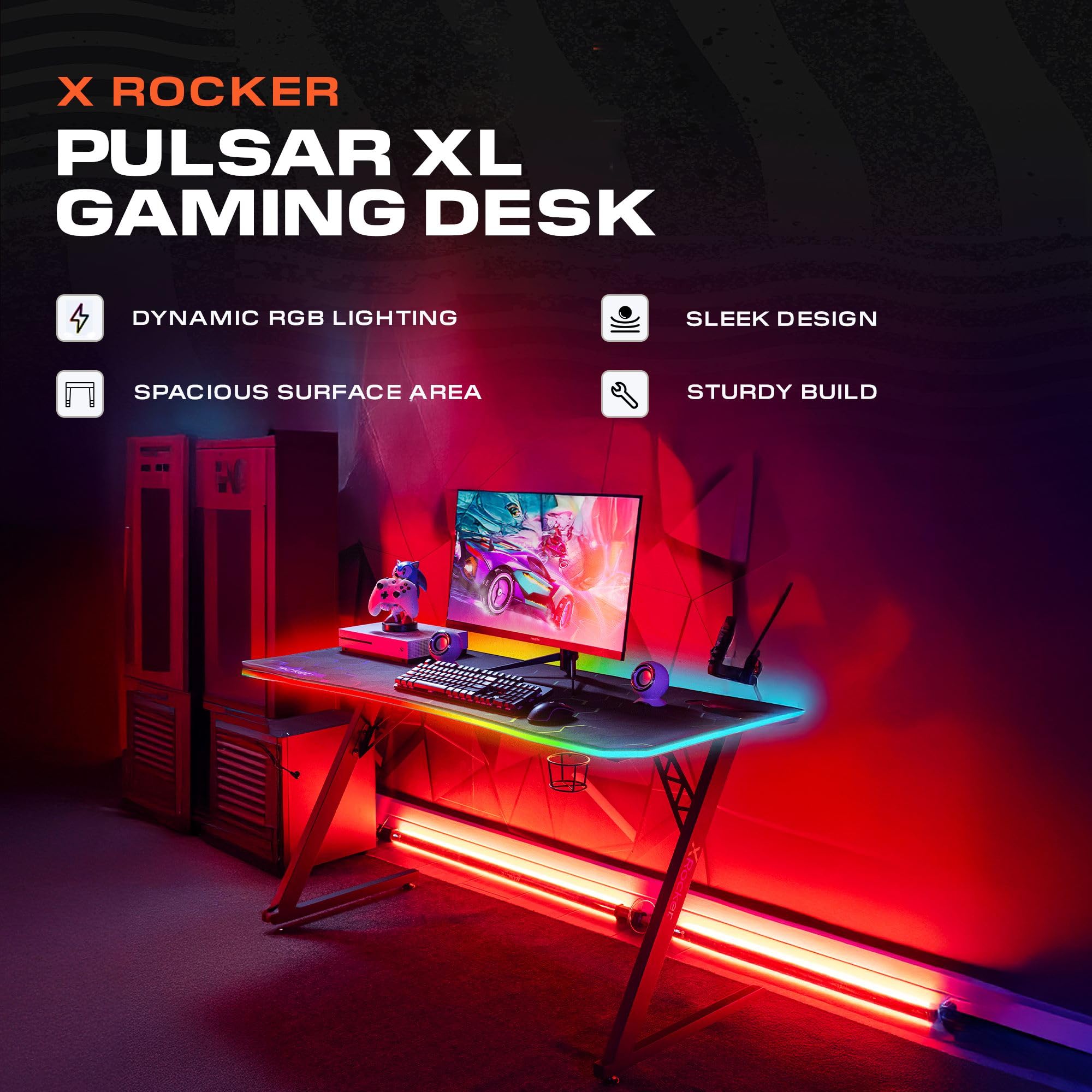 Amazon.com: X Rocker XL Gaming Desk, 55 Inch PC Computer Gamer