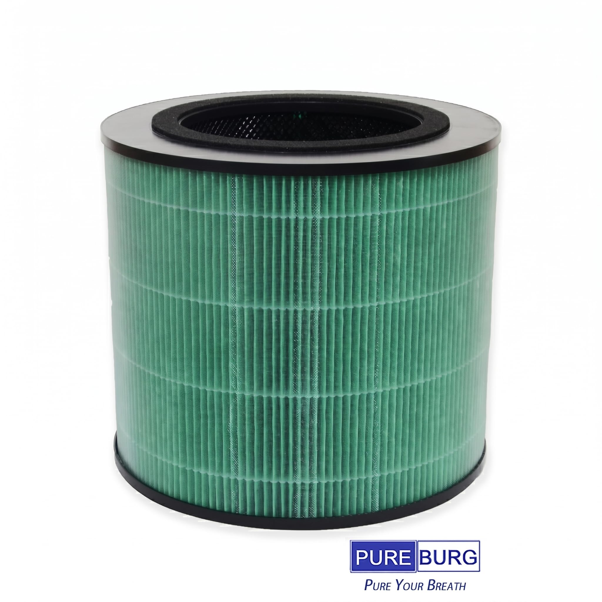 PUREBURG Filtro de repuesto compatible con purificador de aire AROEVE & OMISOON DH-JHD03W, paquete de 2 H13 True HEPA carbón activado 2 en 1, limpieza de aire, olor a polvo, filtración de 3 etapas