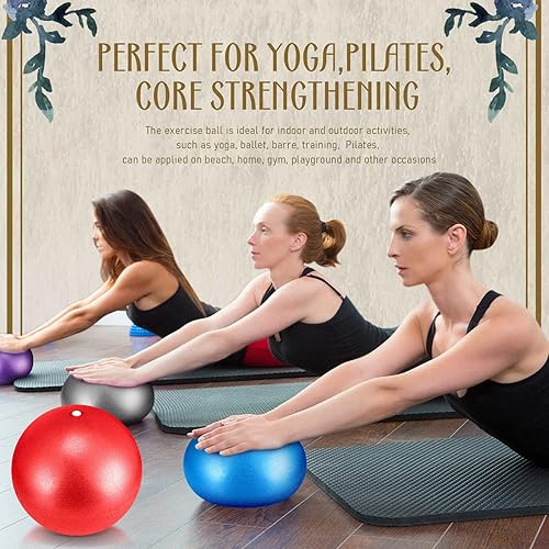 Miniatura 5 de Hungdao 24 bolas pequeñas de pilates de 9 pulgadas para yoga, aula, bola de barre para clases de aeróbic, pelota de yoga para entrenamiento de