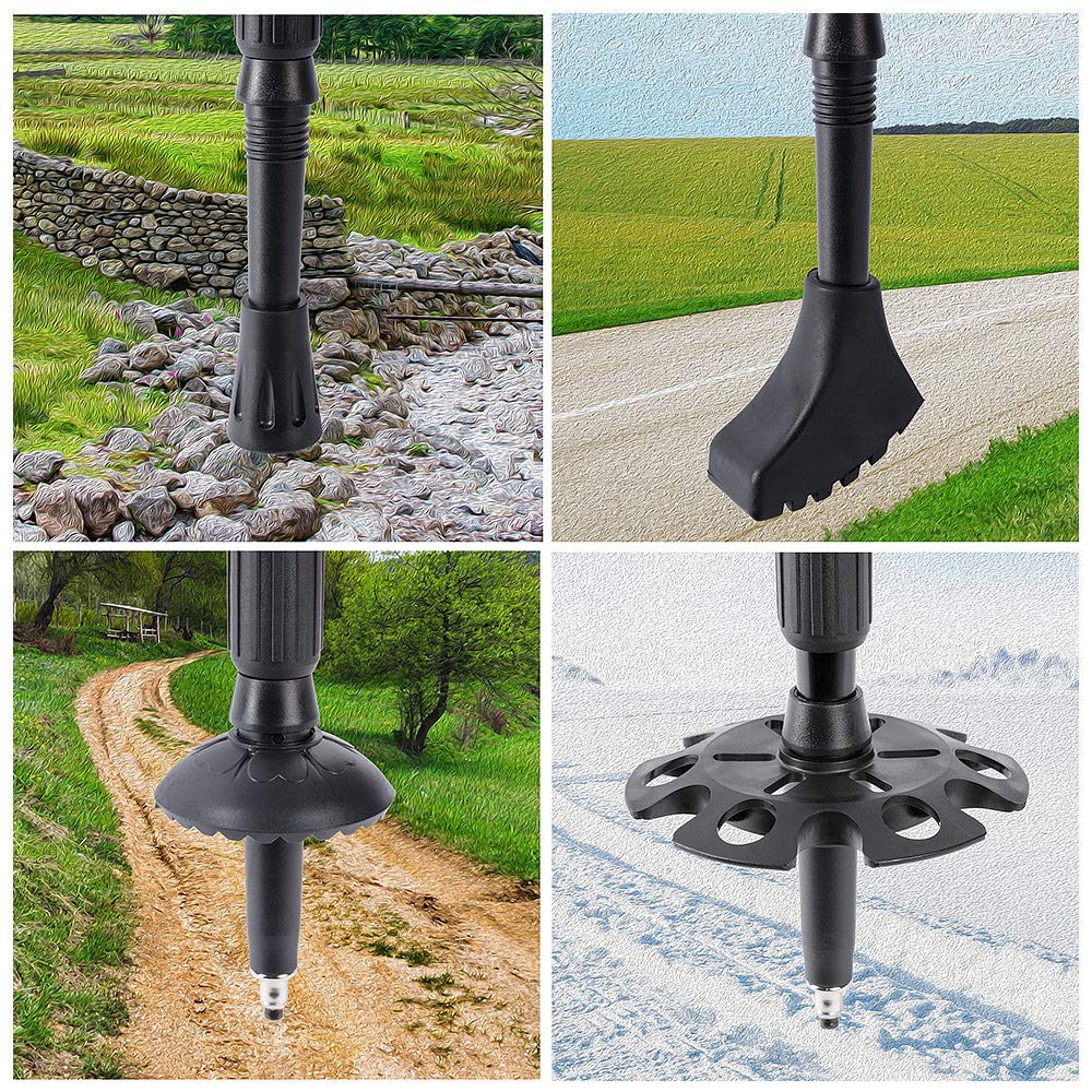 Kijki do Nordic Walking Kijki teleskopowe kijki trekkingowe, ergonomiczne, amortyzowane wstrząsy, szare