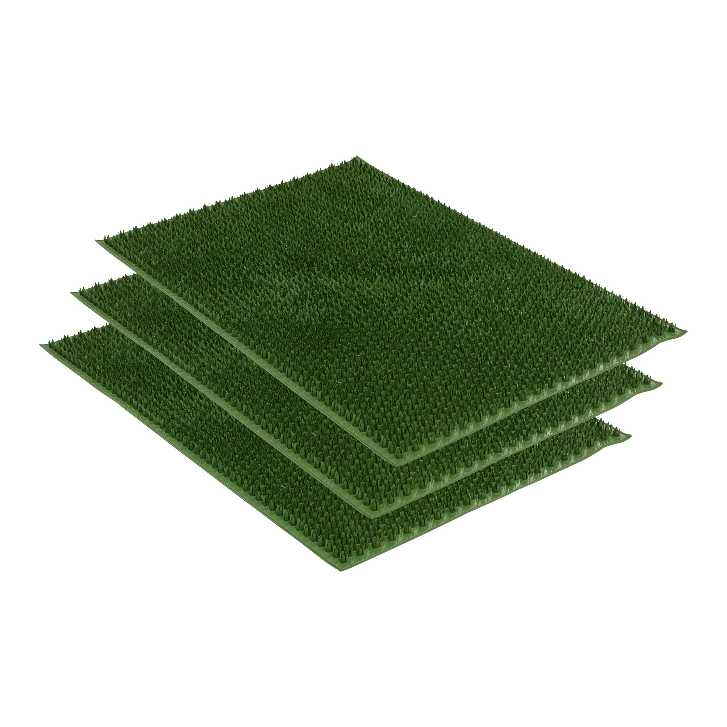 Carpido Paillasson de Jardin résistant aux intempéries - Vert 40x60 cm - Tapis Anti-salissures d'extérieur - Paillasson d'extérieur en Caoutchouc antidérapant