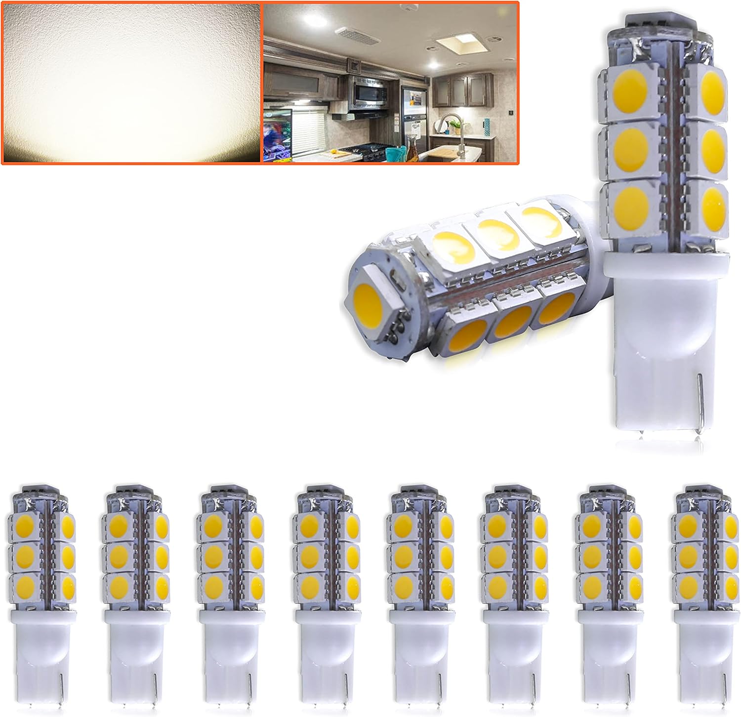 Leisure LED 10 Pack T10 921 194 C921 135050 SMD Wedge LED