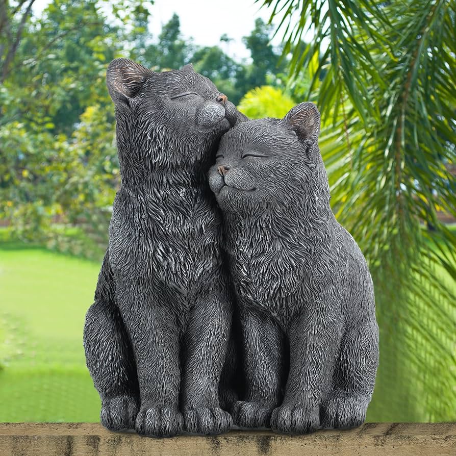Amazon.com : Wenqik Black Cat Statue for Garden Couple Kitten Amazon.com : Wenqik Black Cat Statue for Garden Couple Kitten
