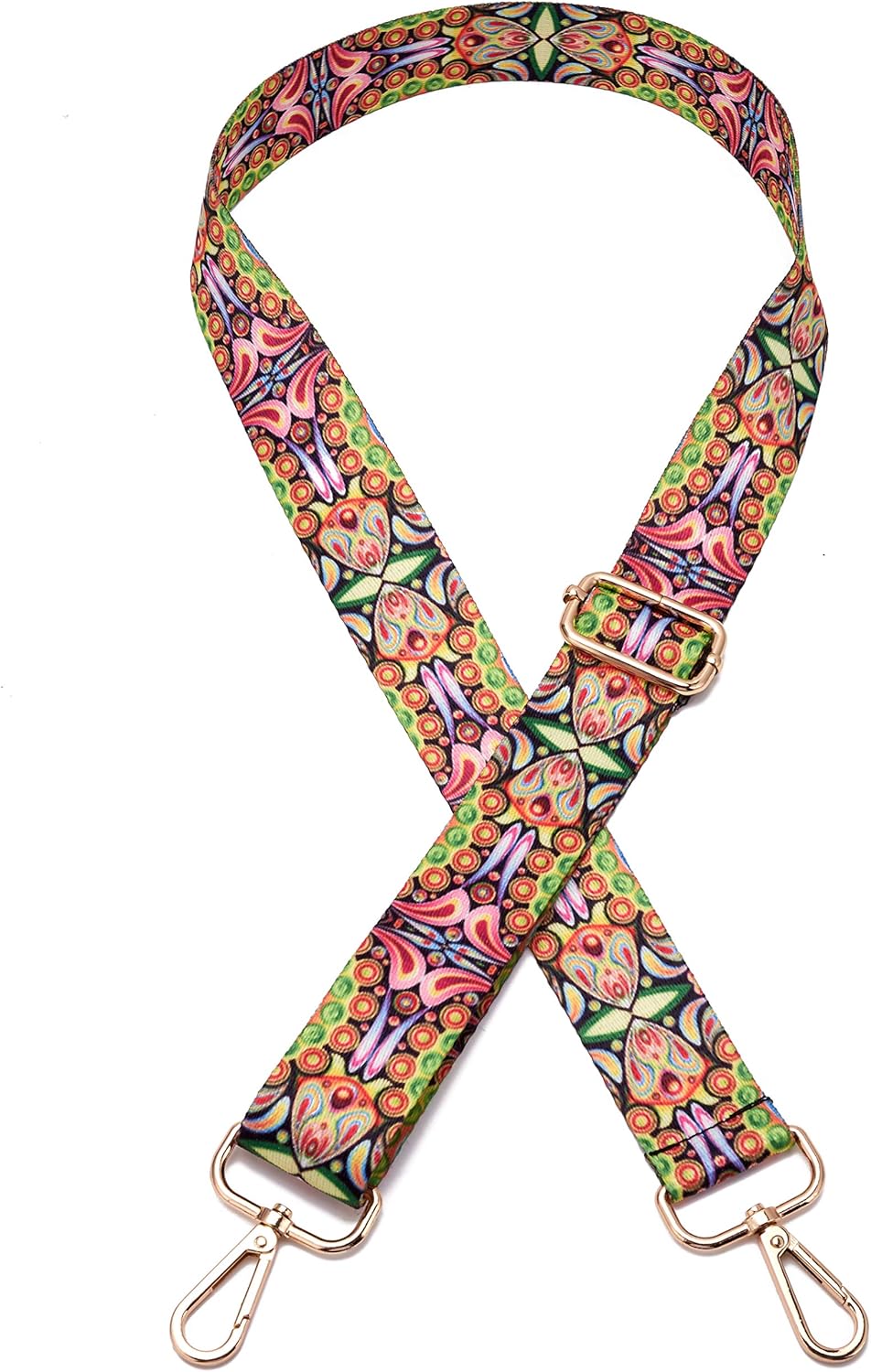 Wide Shoulder Strap Adjustable Replacement Belt Crossbody Canvas Bag Handbag Wide: 1.4"(3.5cm) Paisley