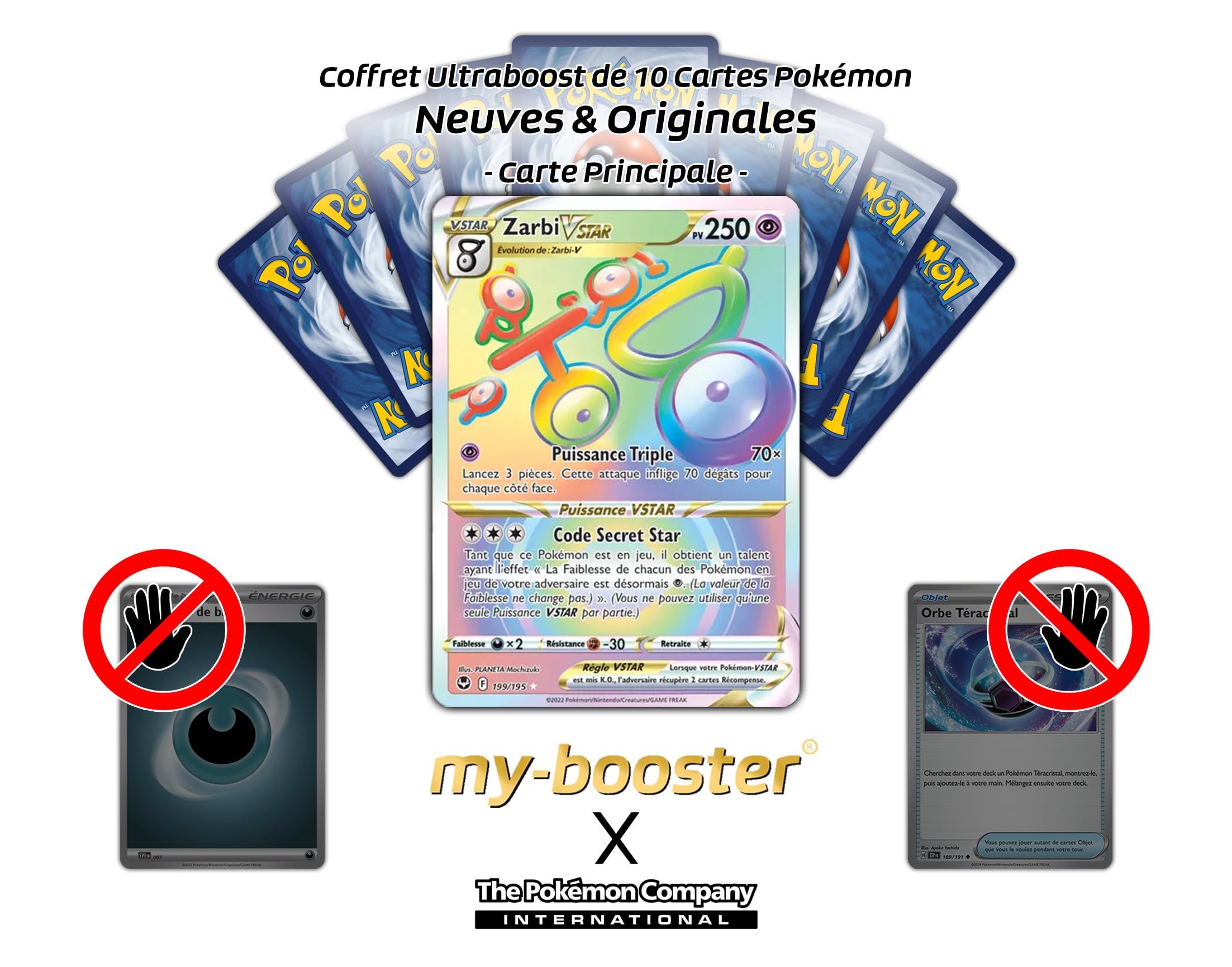 Zarbi VSTAR (Unown VSTAR) 199/195 Shiny Rainbow - Ultraboost X Epée et  Bouclier 12 Tempête Argentée