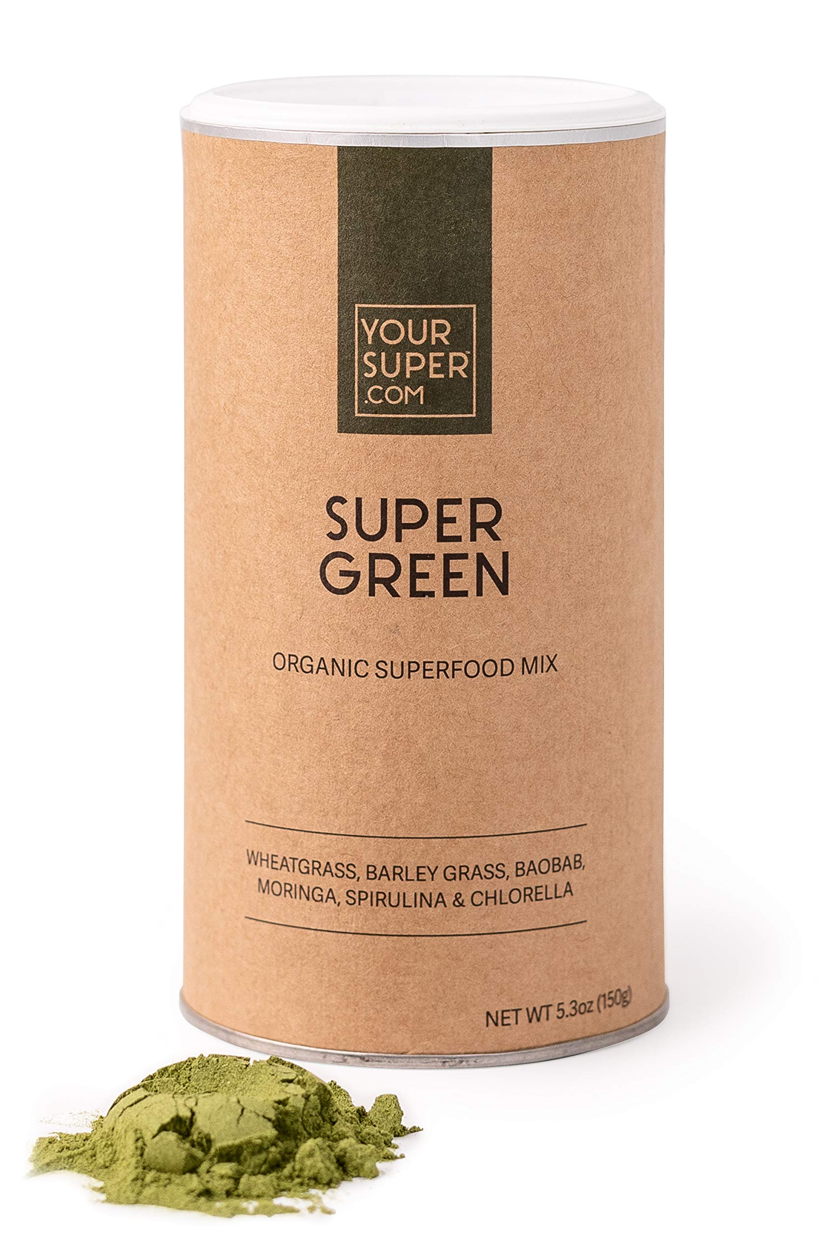 Buy Your Super Super Green Organic Juice Powder with Spirulina, Wheatgrass, Chlorella, Barley