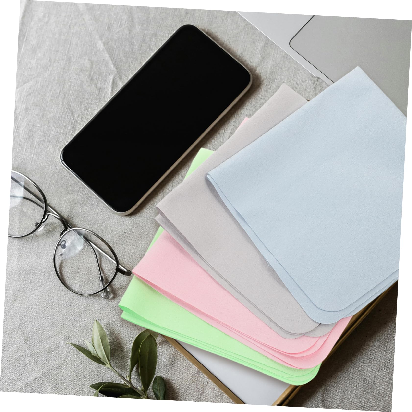 Healeved 20pezzi Panni Microfibra Per Pulizia Occhiali Da Colorati Per Schermi e Superfici Delicate Resistente Allo Sbiadimento e Facilmente Lavabile