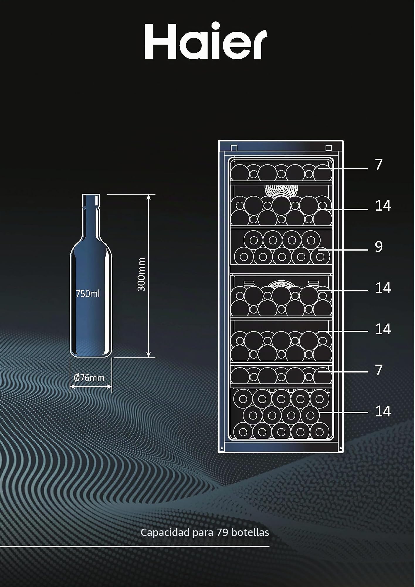 Haier Bodega multitemperatura HWS79GDG