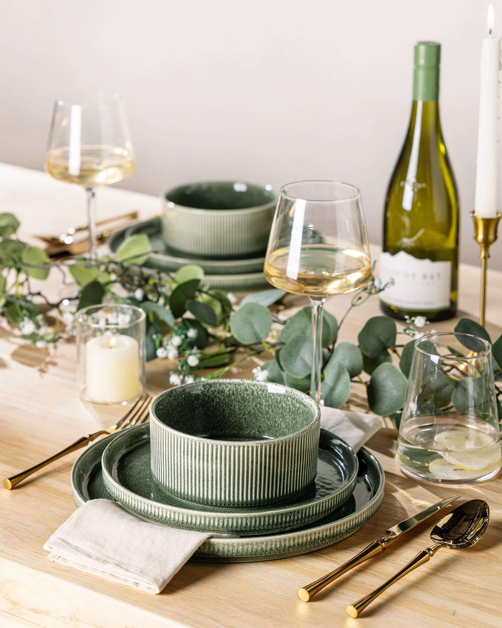 Henten Home Schalenset van 4 kommen 750 ml Ontbijtgranenkommen Steengoedset / Soepkommen Keramische kommen Ramen Retro