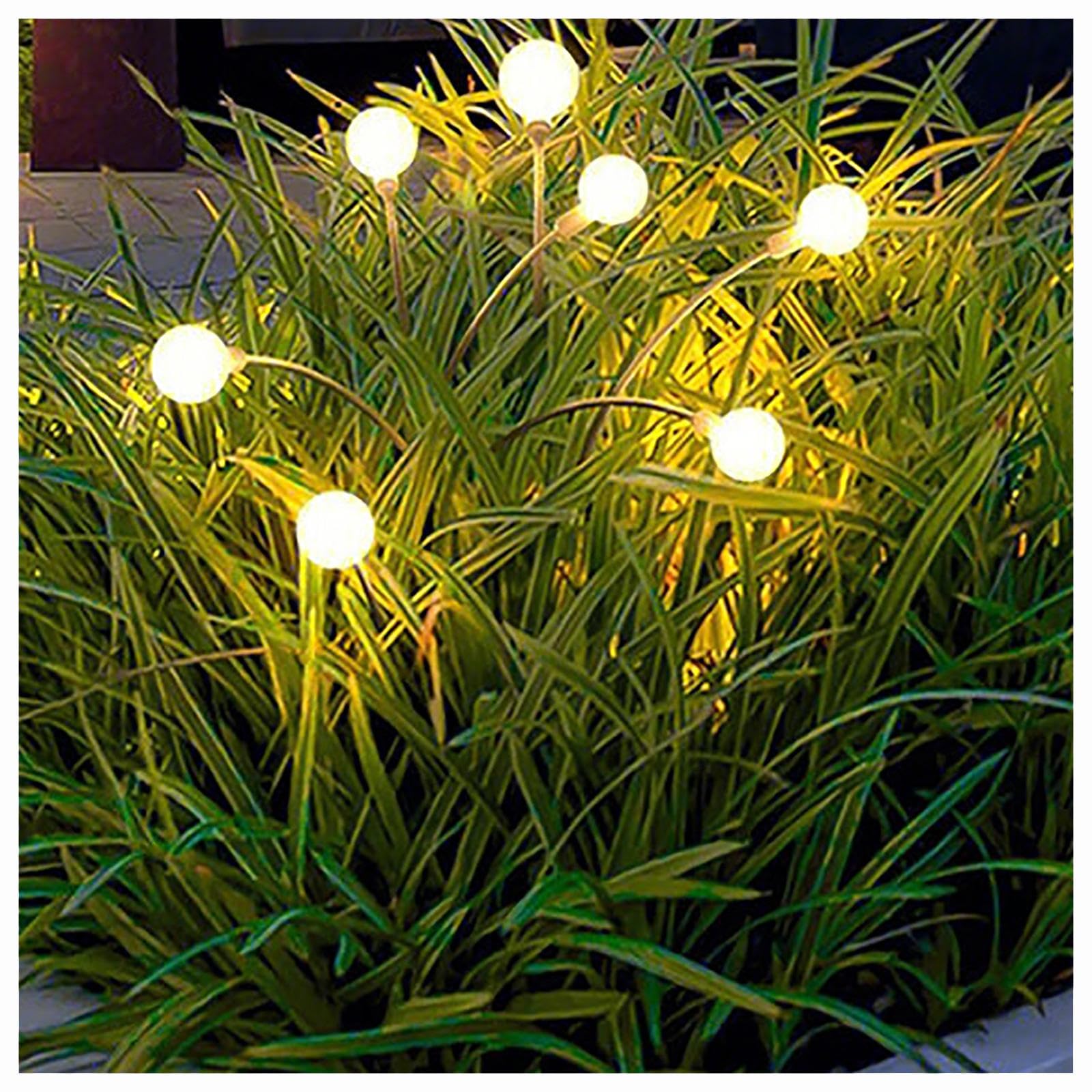 KEENZO Led-dakgootverlichting op zonne-energie, voor buiten, 25 leds, zonnelamp, auto aan/uit, zwart, warm wit licht (set van 6
