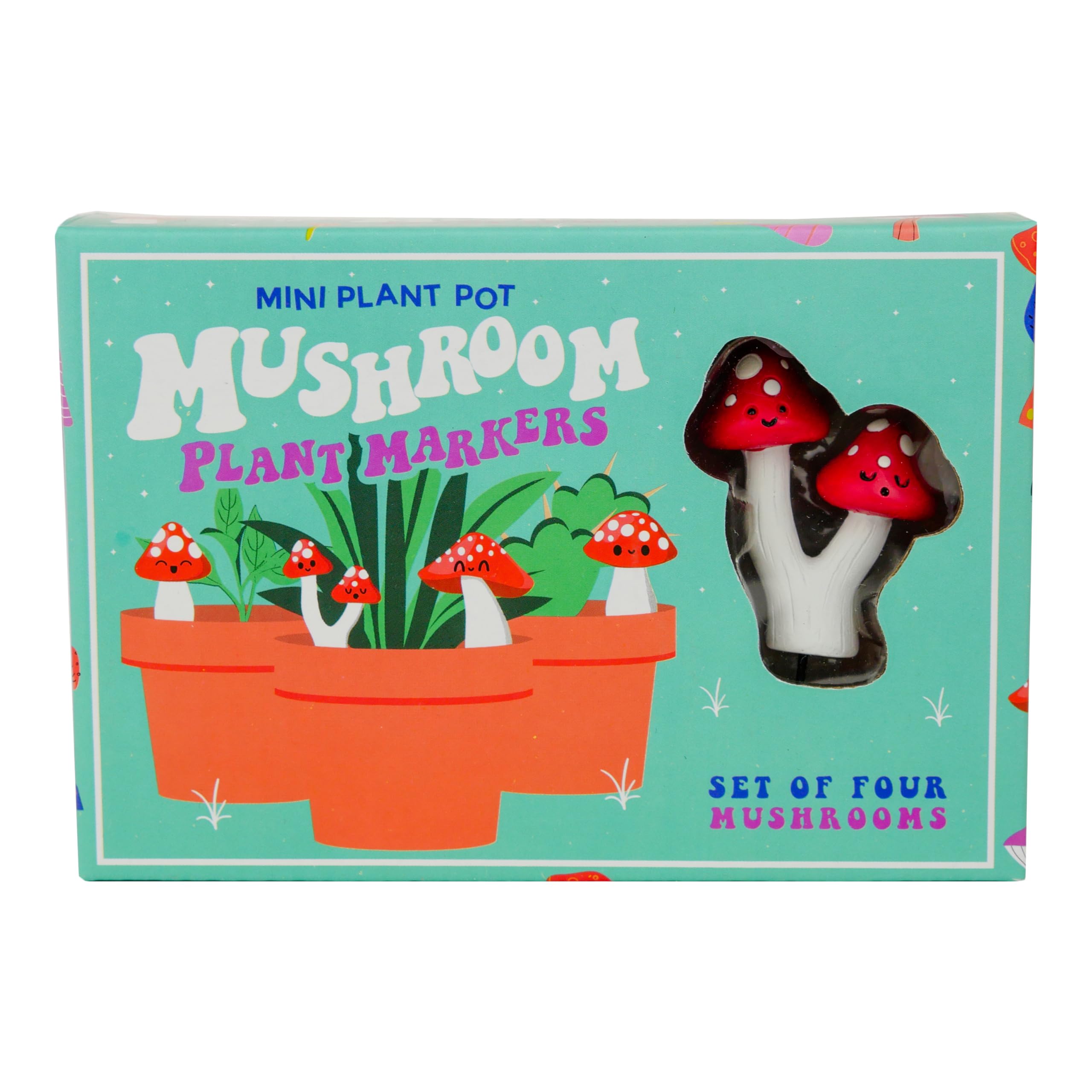Gift Republic  Red Mini Plant Mushroom Plant Markers, Sports Direct