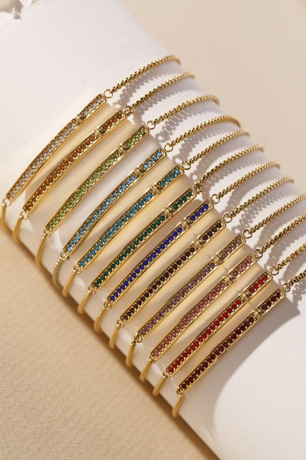 Alex and Ani Pave Bolo Birthstone Bracelet - Stainless Steel Gold/Silver, Perfect for Stacking, Adjustable Birthstone Bracelet for Women, Ideal Gift Jewelry