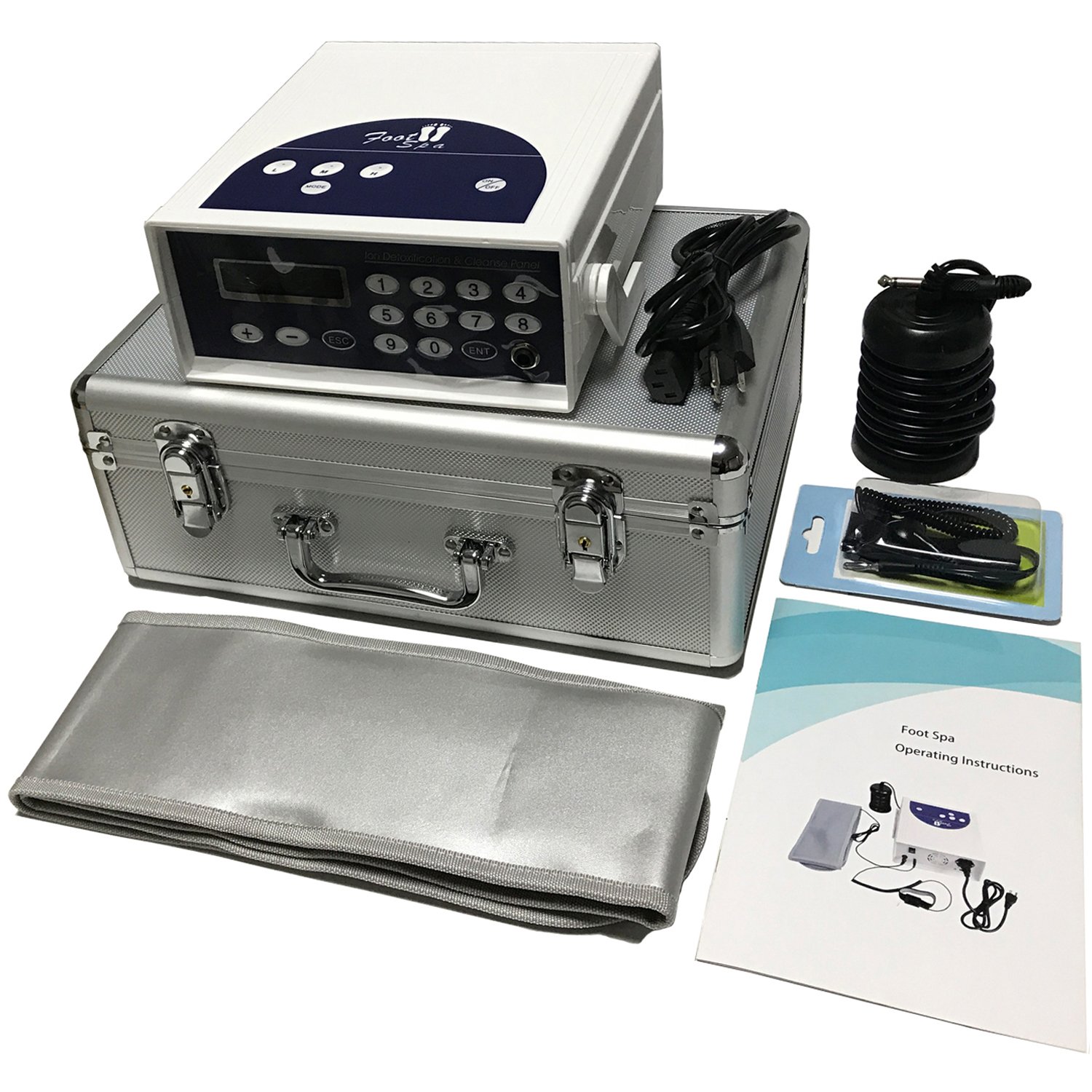 Zinger Ionic Foot Bath Detox Machine System, Chi Aqua Ionic Ion Foot Detox Bath Cleanse Machine with