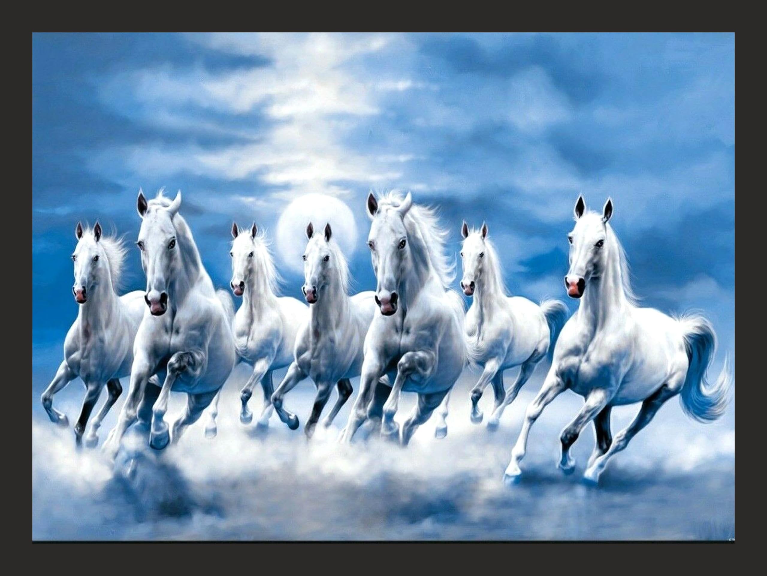 Jwalpa Collection 7 Running Horses Vastu Photo Frame Lucky Hanging Home Decor Painting for Living Room & Bedroom Decoration Size (9 x 12 Inch) (B0CSWQ1FTX) Amazon Price History, Amazon Price Tracker