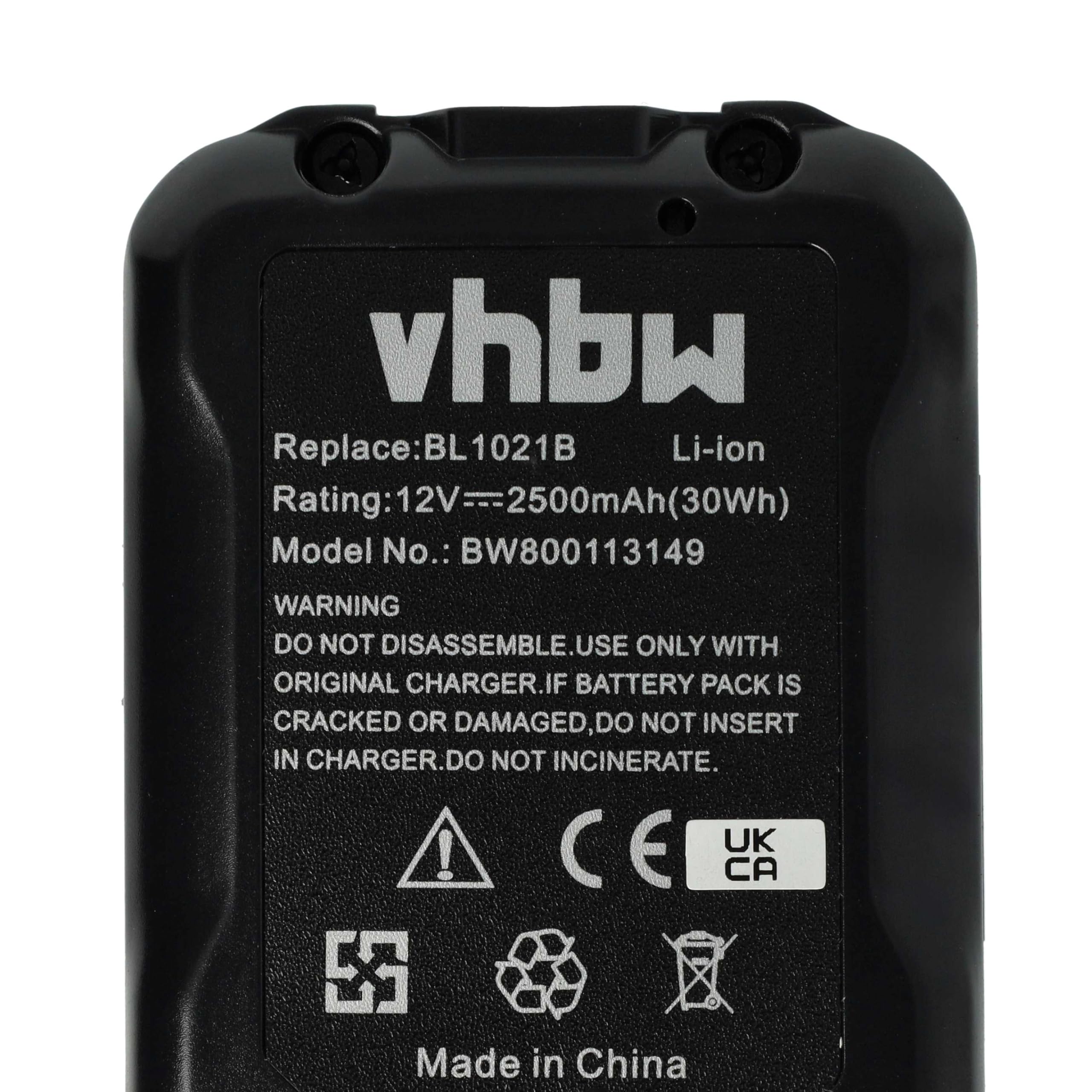 vhbw 3 x akumulator kompatybilny z Makita DF332DWAX2 DF332DY1J DF332DWYX2 DF332DWYE DF332DWME DF332DZ elektronarzędzia (2500 mAh, Li-Ion, 12 V)