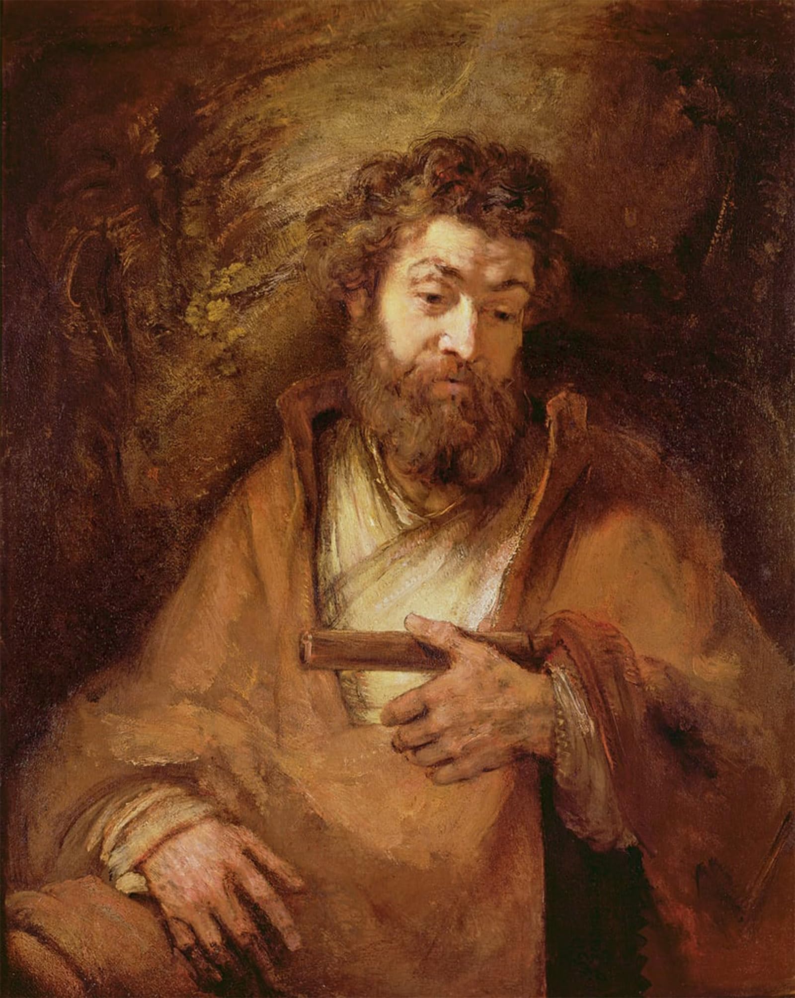 ARTXLXXBN Famous Painting Art Wall Decor Abstract Art Picture The apostle simon by Rembrandt van Rijn Animal Pictures for Home Decor 60x90cm