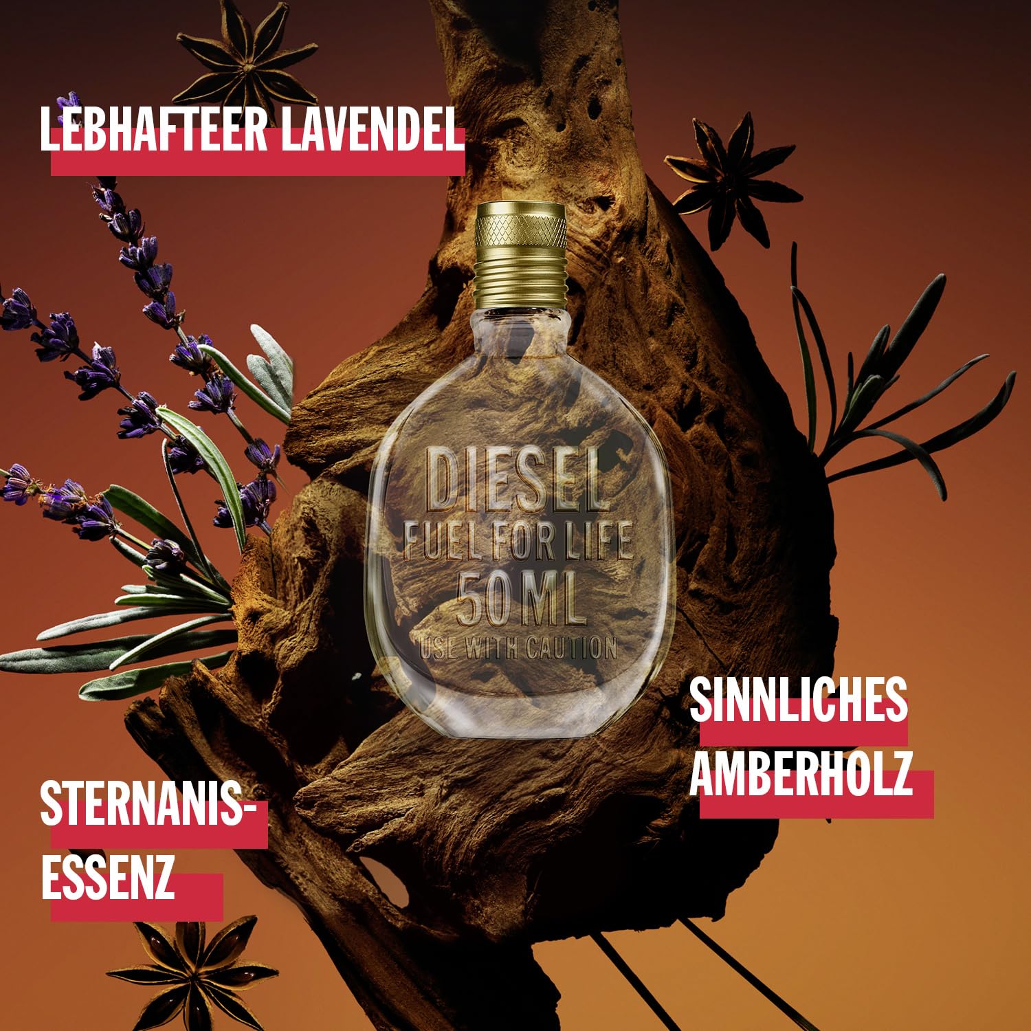 Diesel Fuel For Life Parfüm Herren| Eau de Toilette| Männer Parfum| Parfume Men| Herrenparfum| Diesel Parfum Männer| Natural Spray| Frischer und holziger Duft| 125ml