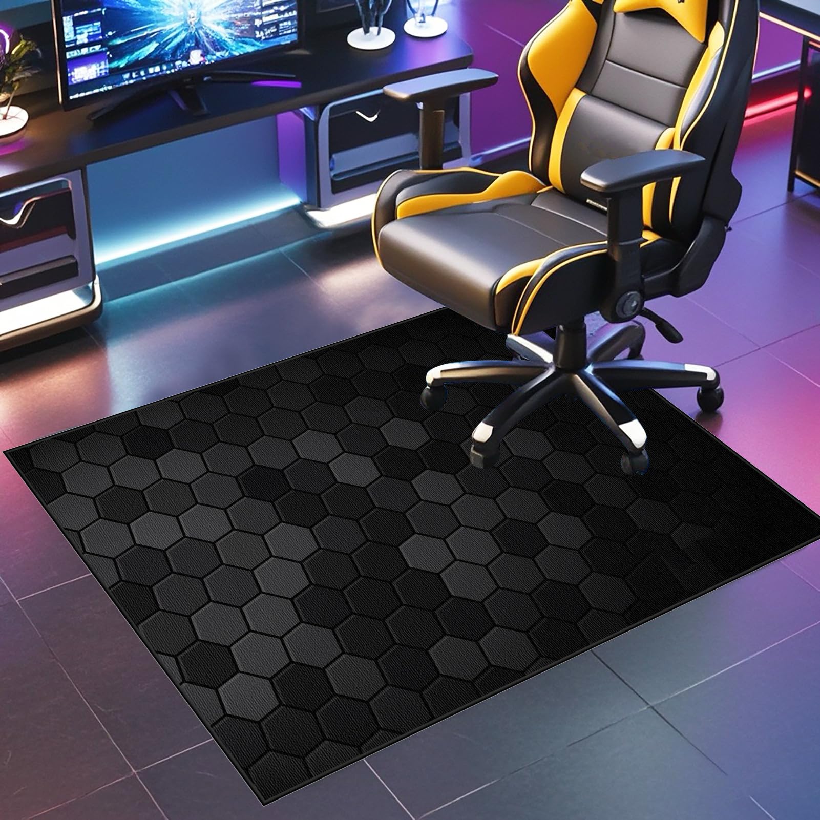 Jaevkwzy Color - 23 Office Gaming Chair Mats For Hardwood Floors Floor Protector For Rolling Chair Hard-Floor Chair Mats 90 X 140 Cm Non Slip Floor Protective Mat For Chairs Mat Desk Chairmats Office Carpet Protector
