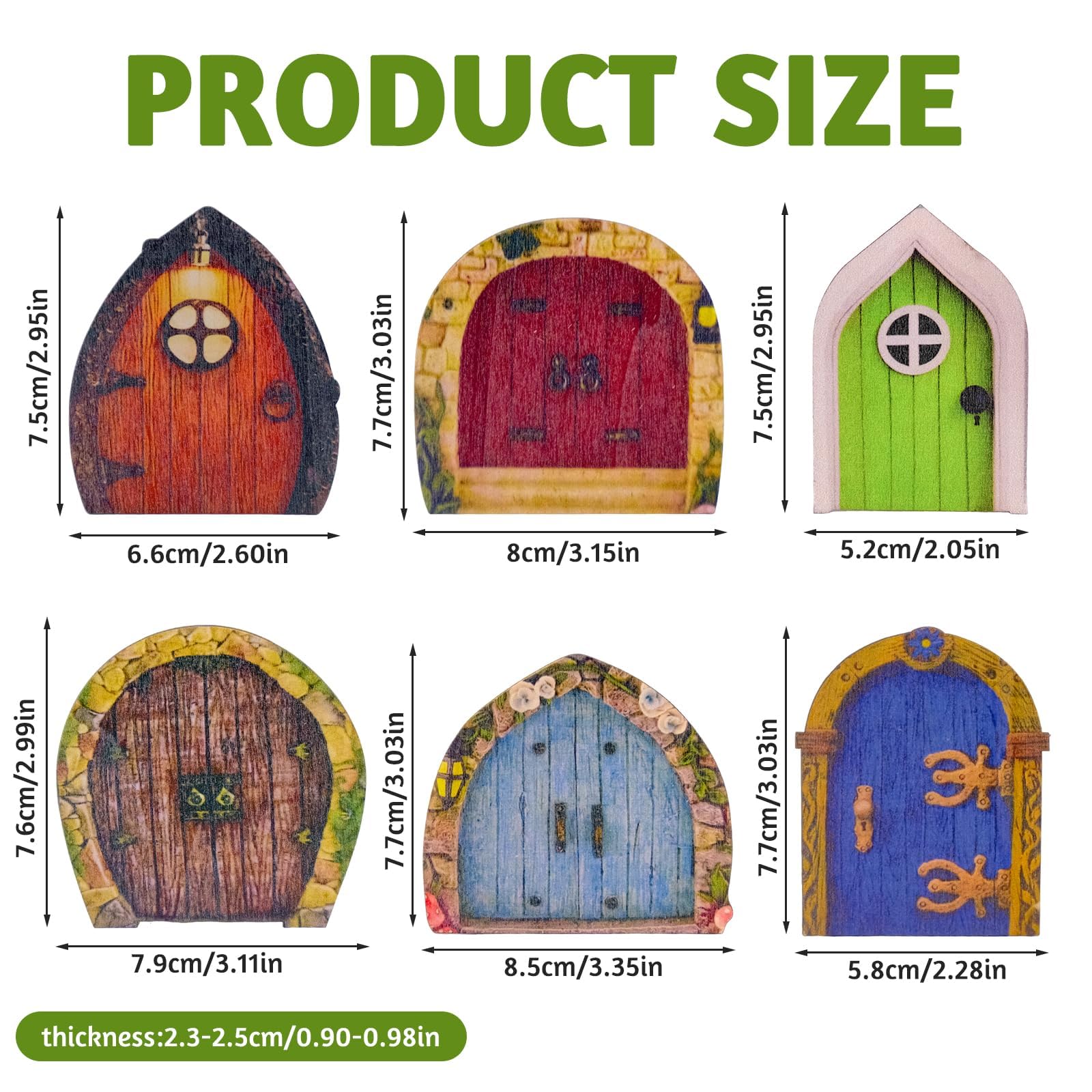 Amazon.com: 6 PCS Mini Fairy Garden Door for Tree, Miniature Fairy