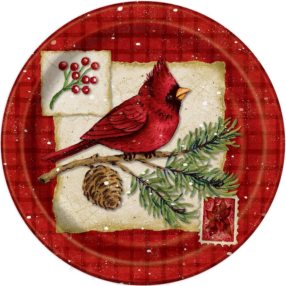 Cardinal Christmas Dinner Plates, 8ct Everything Else